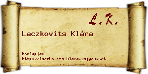 Laczkovits Klára névjegykártya