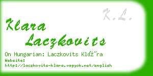 klara laczkovits business card